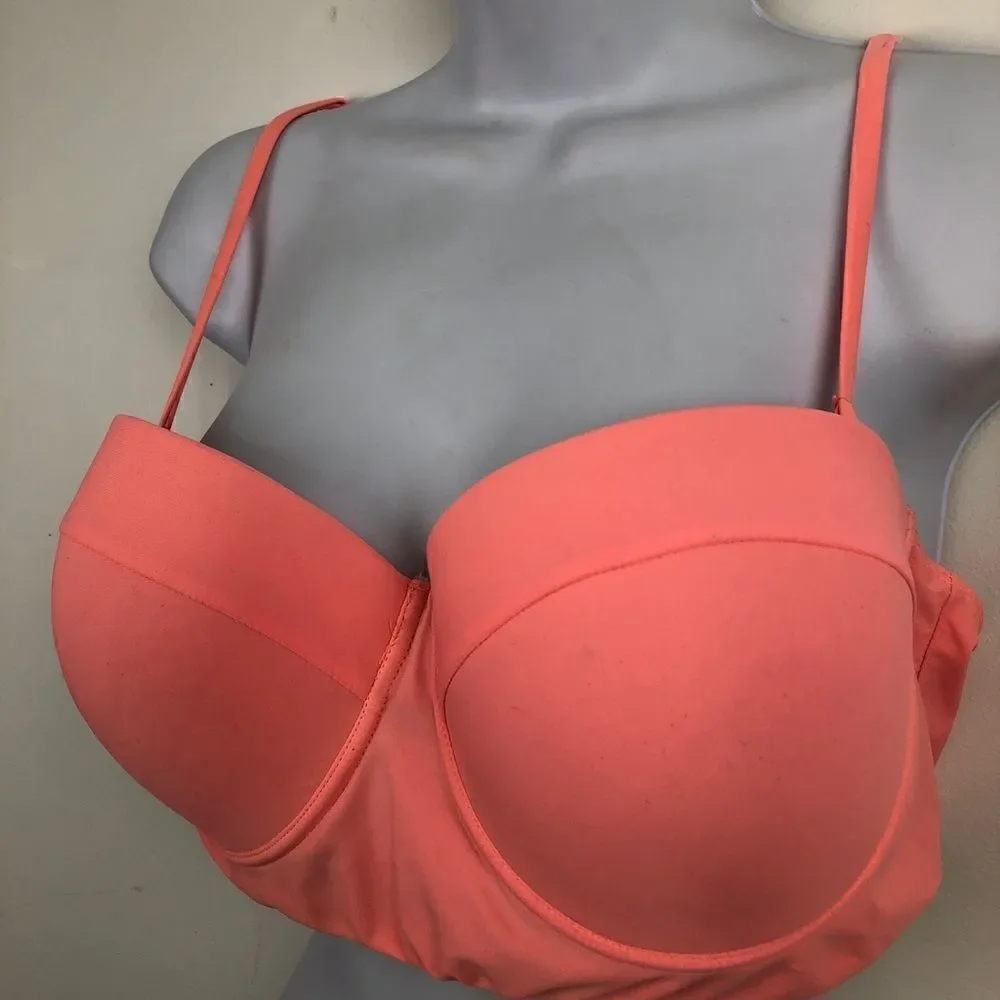 NWOT 4 XL Peach Bikini Top!!